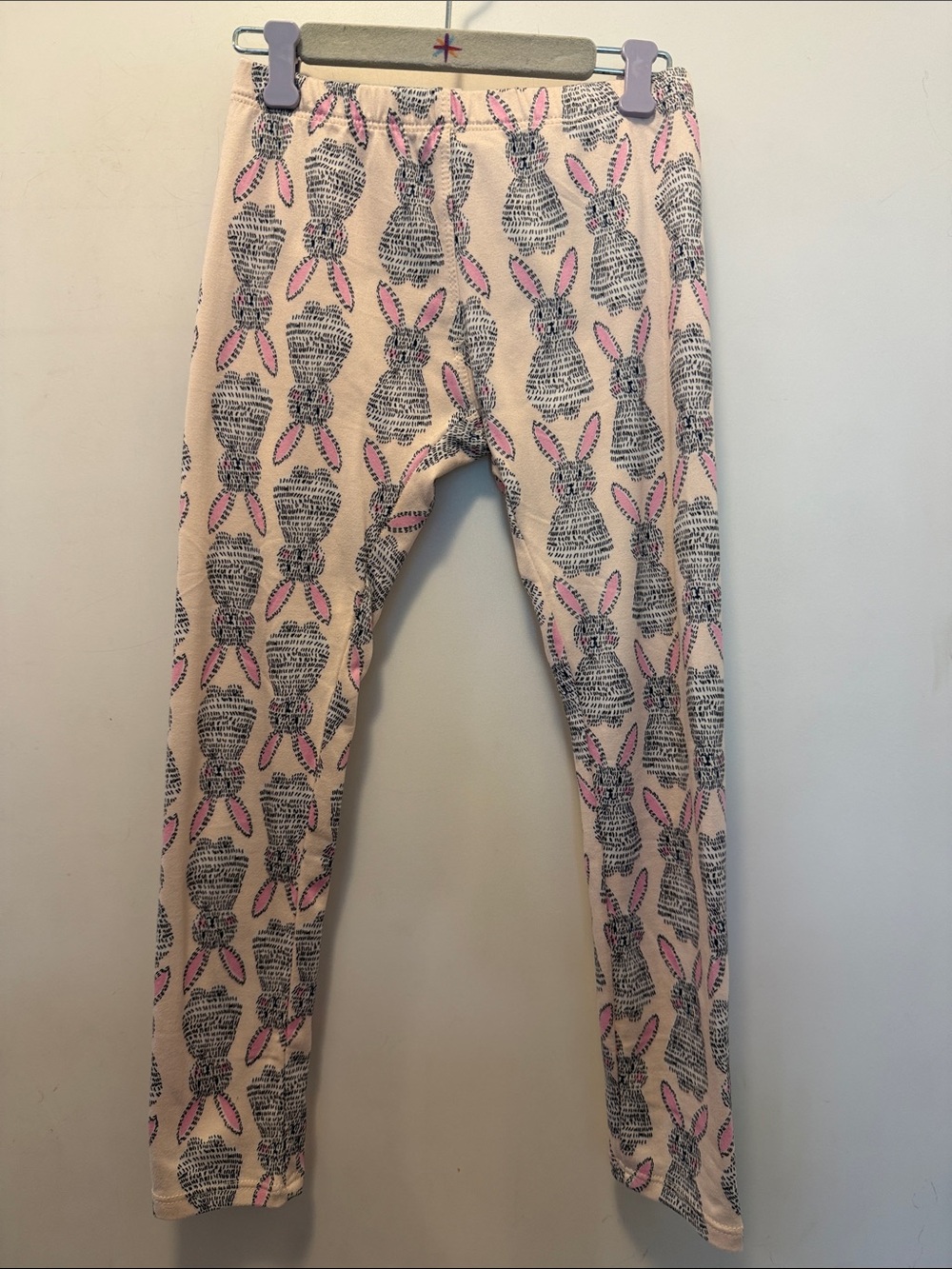 Girls Pink Bunny Print Leggings - Dot Dot Smile